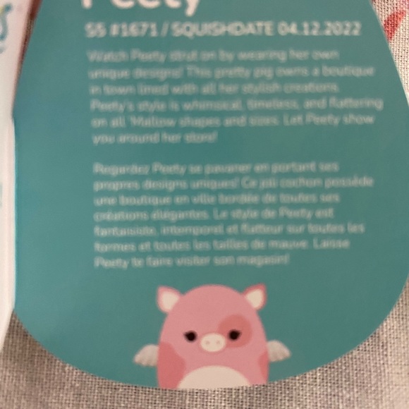 Squishmallows Peety flying pig stuffed plush - Picture 6 of 6